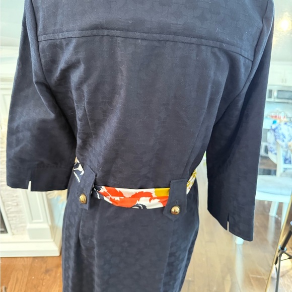 Milly Navy Shirt Dress or Jacket with Vibrant Accents or BNWT $395 - Picture 5 of 12